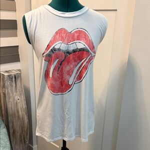 Bravado White Rolling Stones Tank Top